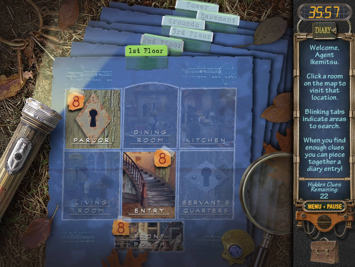 View larger Mystery Case Files Ravenhurst: map